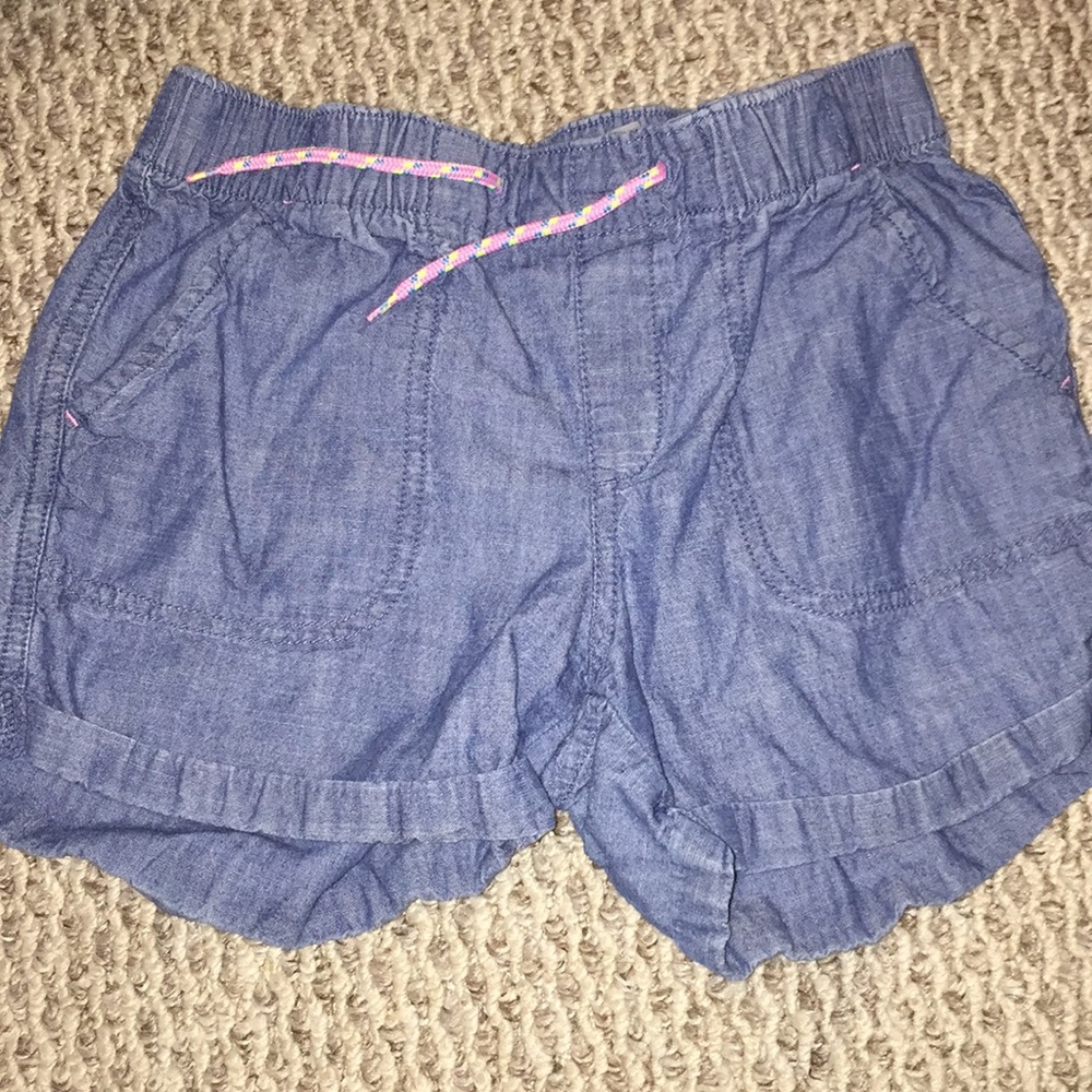 Light blue denim shorts